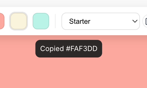 Copying and pasting colors